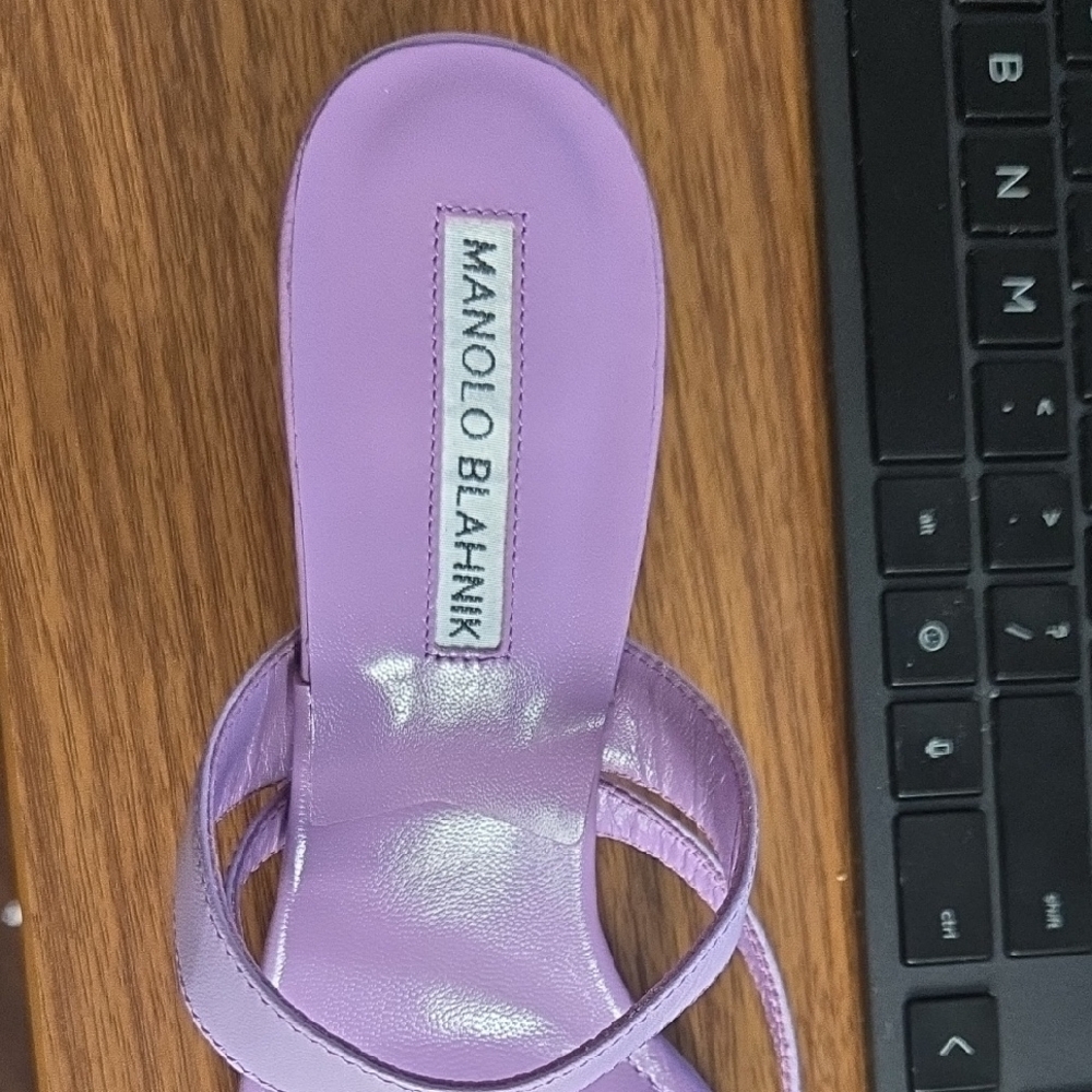 NEW Manolo Blahnik Purple Sandals